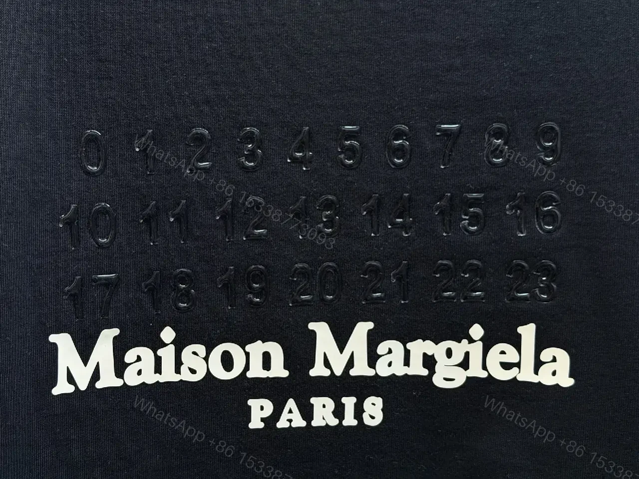 View 7 of Black Cotton Crew Neck Tee: Subtle Embroidery, Luxury Wear
