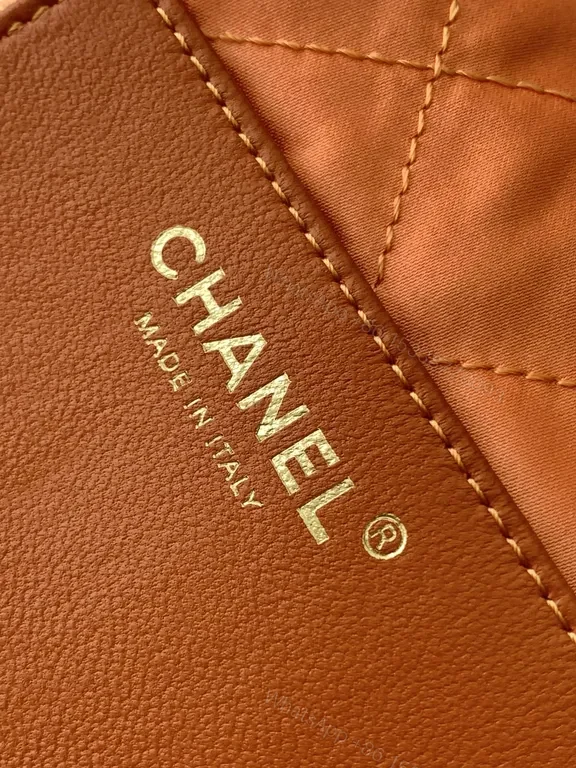 View 5 of Bright Orange Quilted Chain Bag with Chanel Hardware - Luxury Crossbody