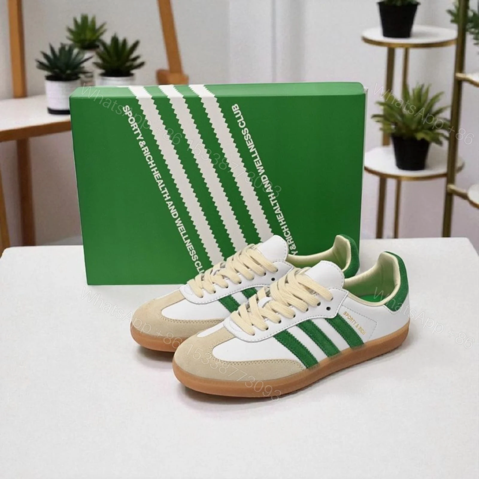 First Copy Adidas x Samba “Sporty & Rich” Premium Sneakers — view 1