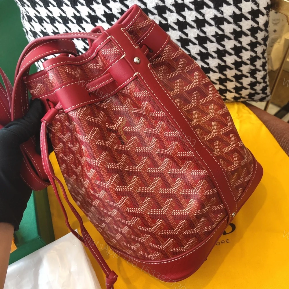 View 8 of 高仿Goyard*PEFLOT9抽繩水桶包紅色免檢版