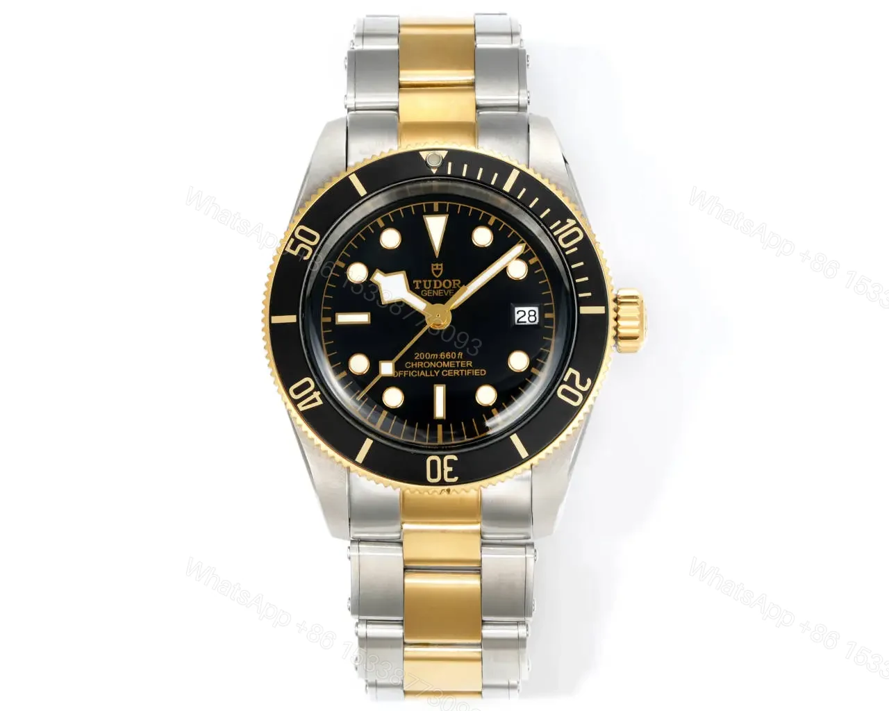Tudor Heritage Black Bay Black S&G Stainless Steel Yellow Gold Black Dial Bracelet 79733N-0008 — view 1