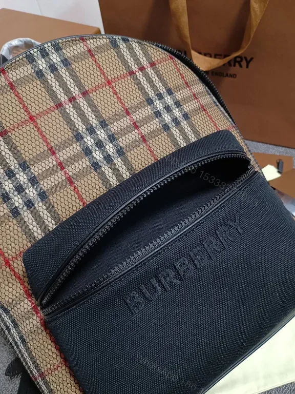 View 6 of Patterned Burberry Backpack: Elegant, Durable Everyday Carry