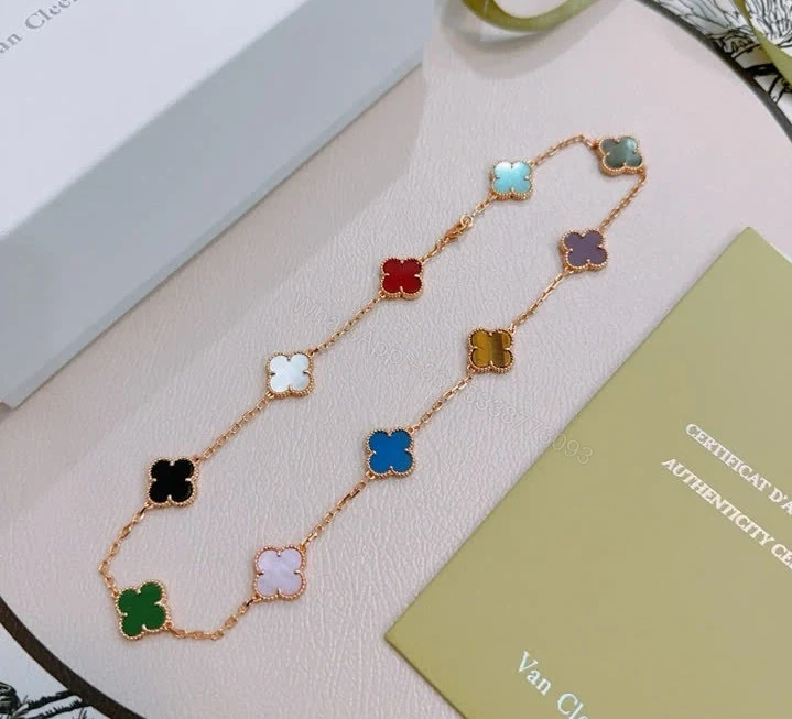 View 3 of Van Cleef & Arpels Replica Alhambra 10 Clover Necklace