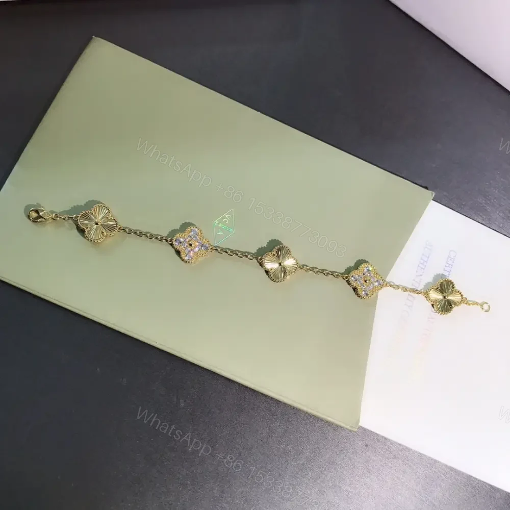 View 8 of 高仿首飾VanCleef&Arpels*RP4KN00五花四葉草金色手鏈