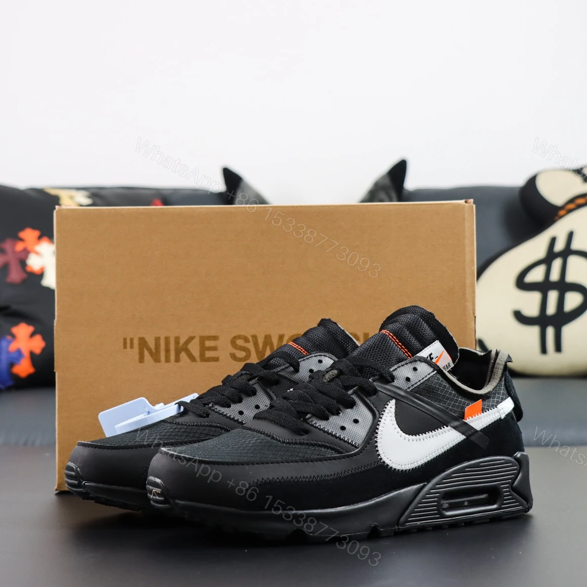 Off White x Nike Air Max 90 Black The Ten Black Reps — view 1