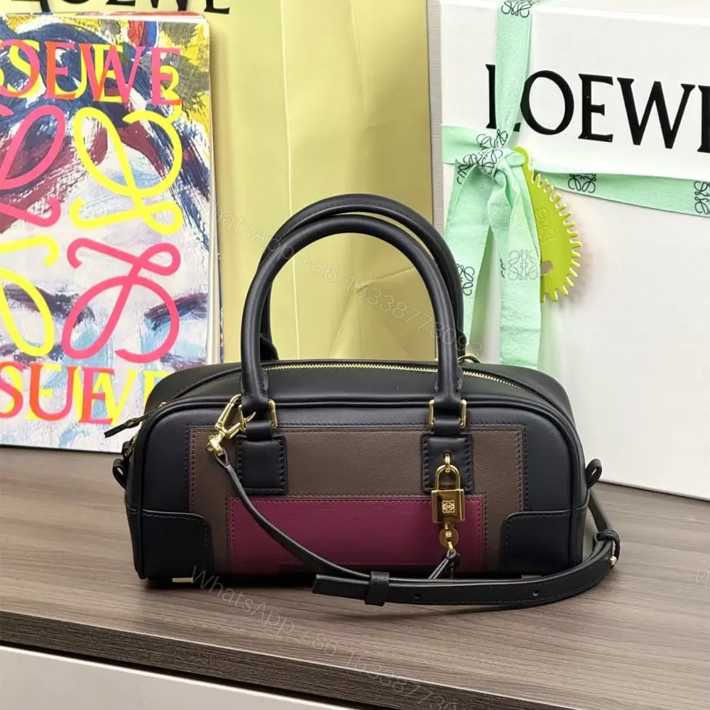 高仿Loewe*Amazona系列1101橫版手提包勃艮第酒免檢版 — view 1
