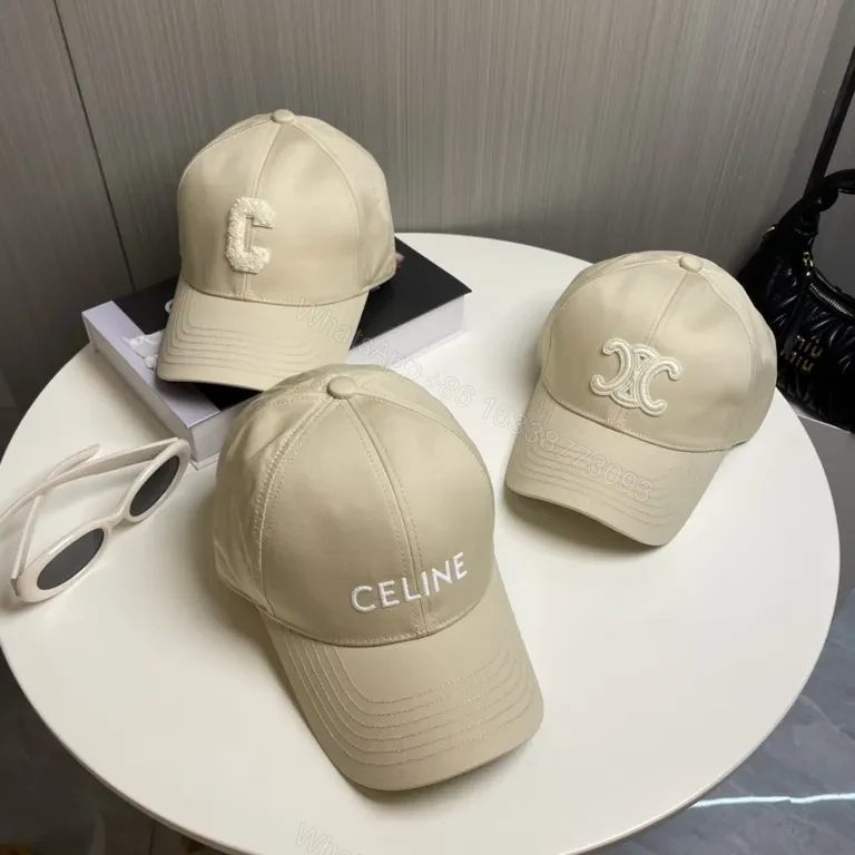View 2 of Chic Beige Celine Logo Cap â€“ Premium Minimalist Style