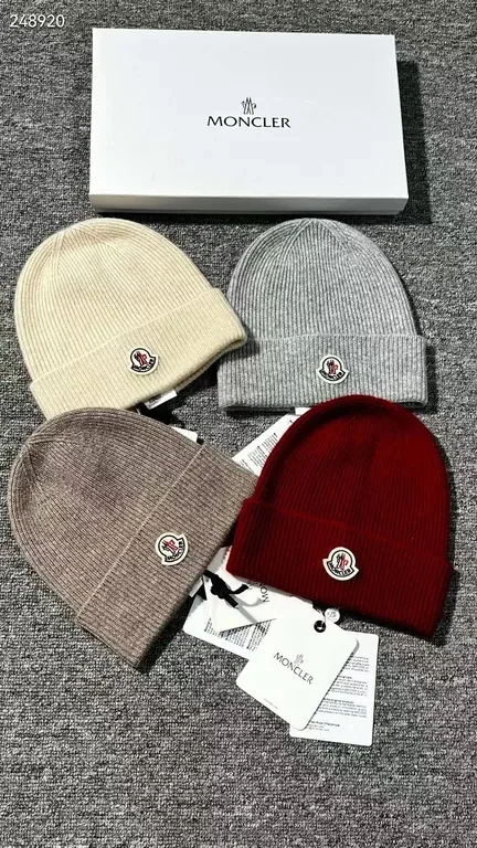 View 4 of Cozy Moncler-Style Ribbed Beanie with Signature Badge