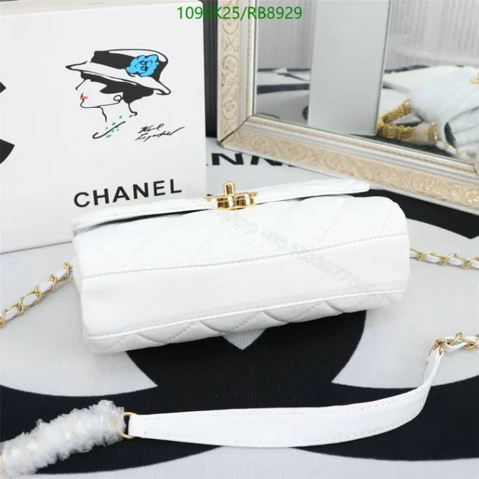 View 8 of Chanel Knockoff Quilted Red Classic Flap Bag RB8929