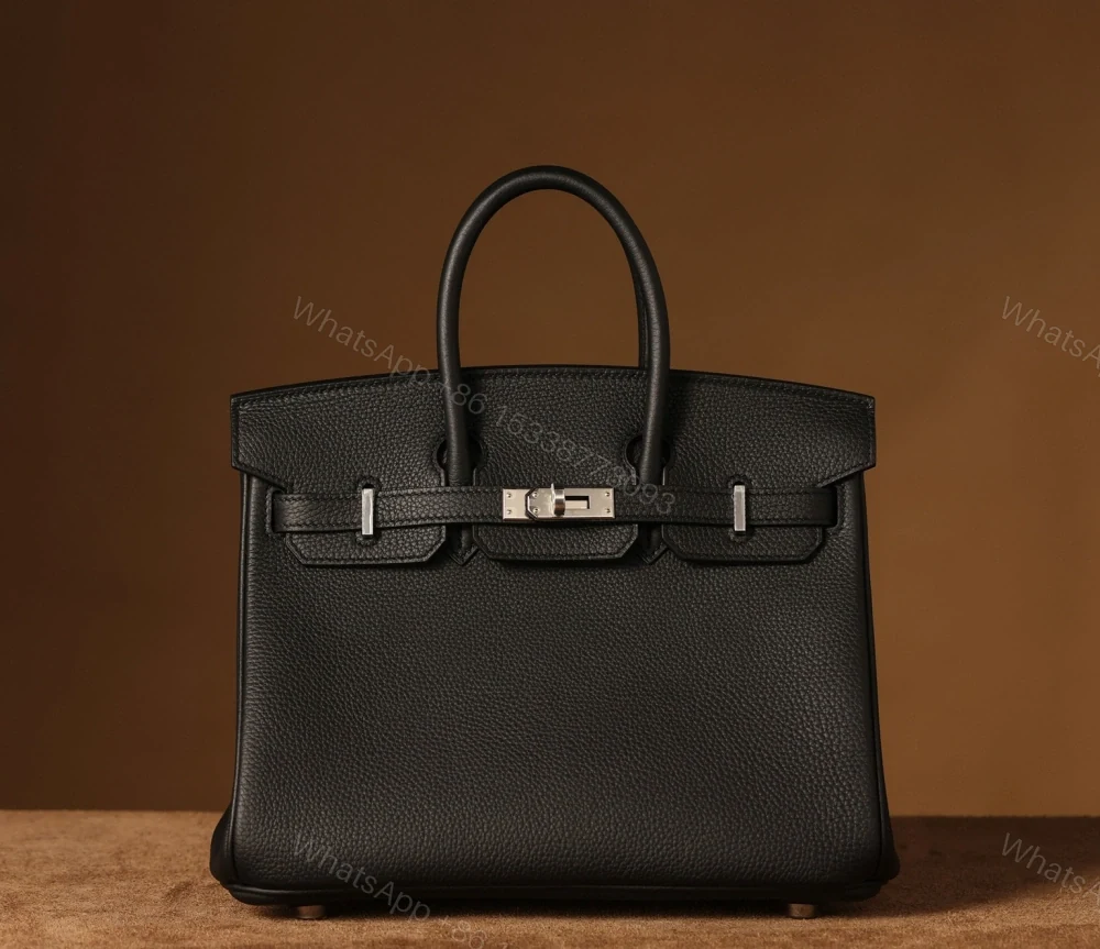 精仿Hermes手提包Birkin25系列黑銀款式 — view 1