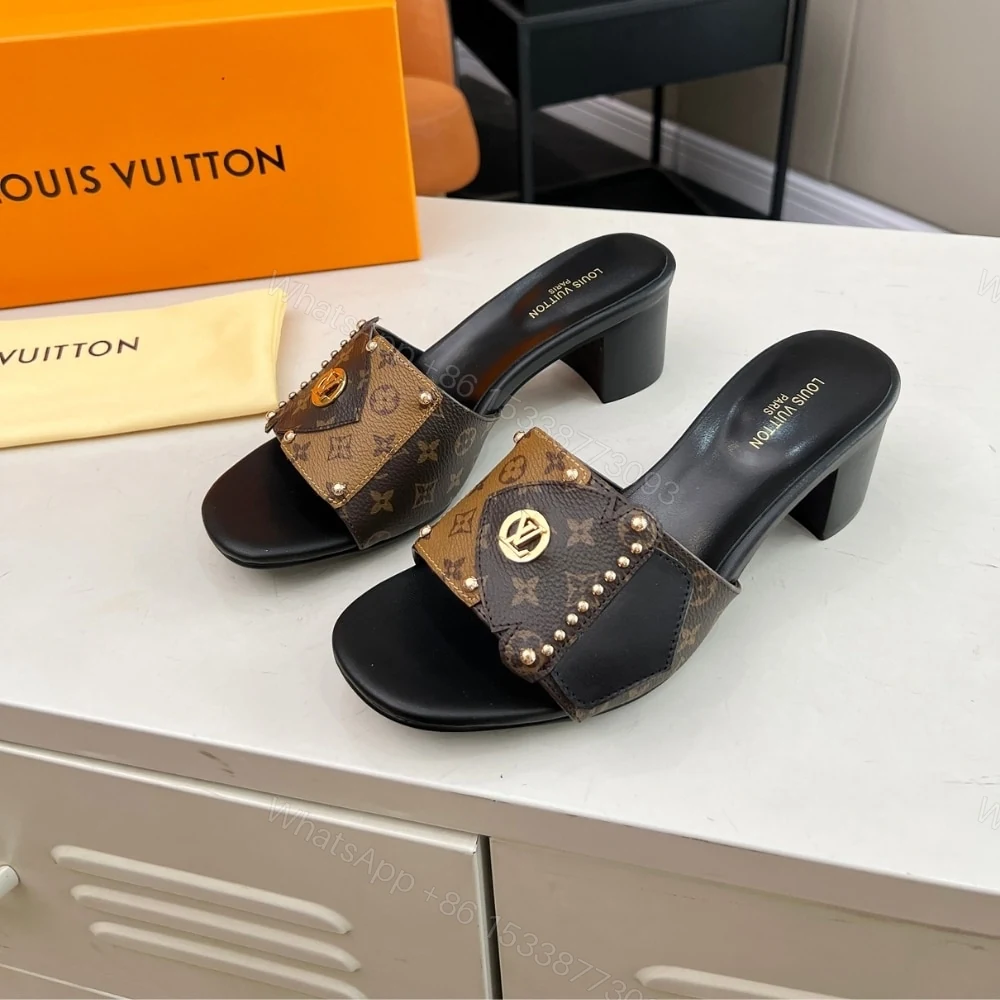 View 5 of LOUIS VUITTON LV FRAME MULE CACAO BROWN