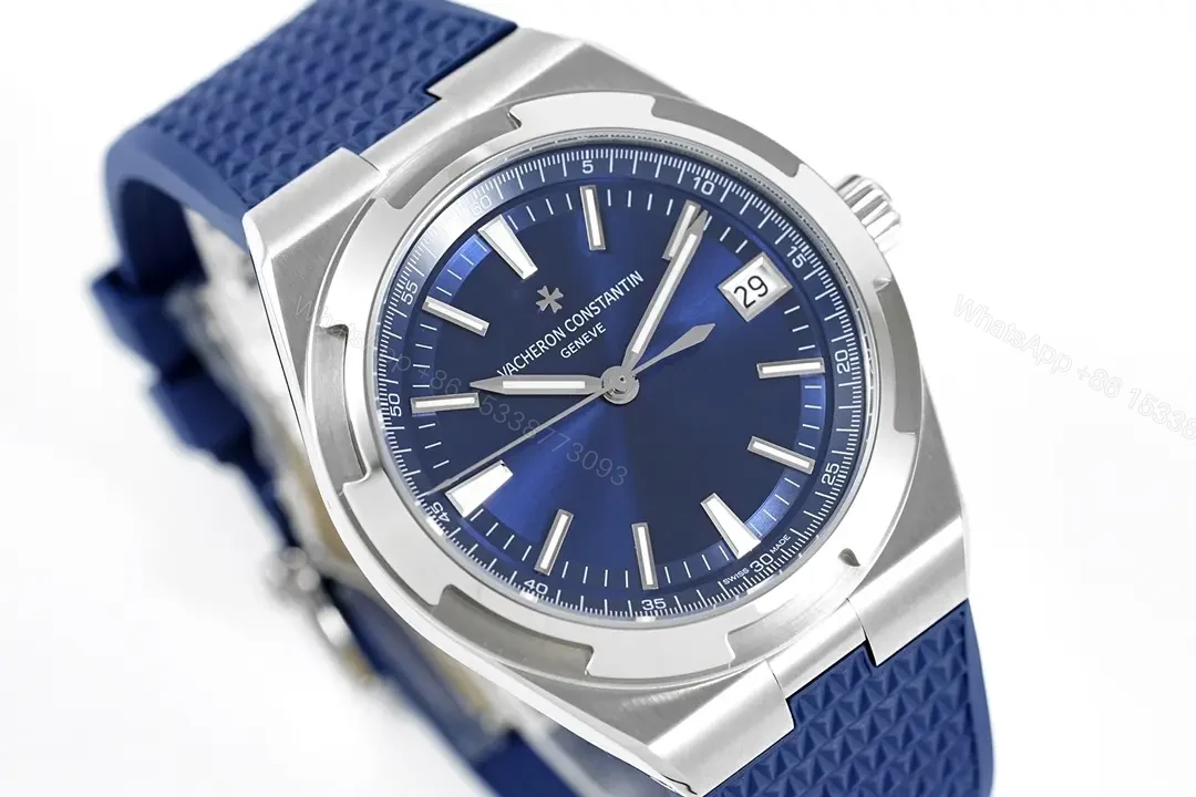 View 5 of 8F Factory Vacheron Constantin Overseas Blue Dial Stainless Steel Watch with Interchangeable Strap System