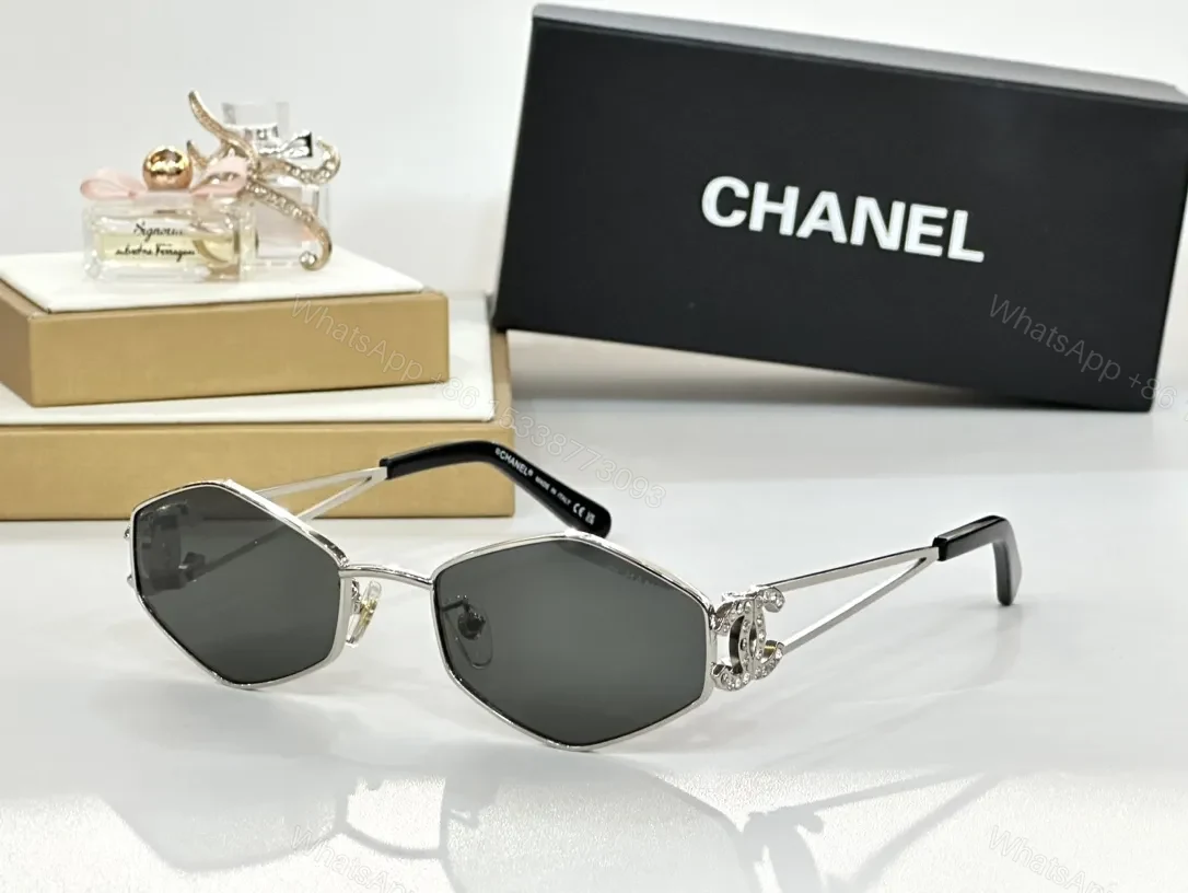 Chic Micro-Refined Sunglasses with Chanel Detailing Edge — view 1