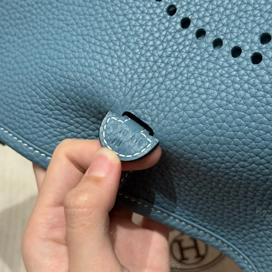 View 10 of 高仿Hermes*Evelyne23系列H087941CKU2牛仔藍銀扣純手工