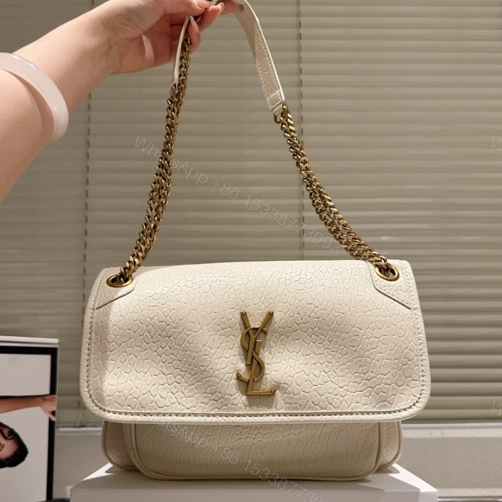 View 2 of Saint Laurent Niki Vintage Medium In Grained White 28Cm 633178Aacyt9207