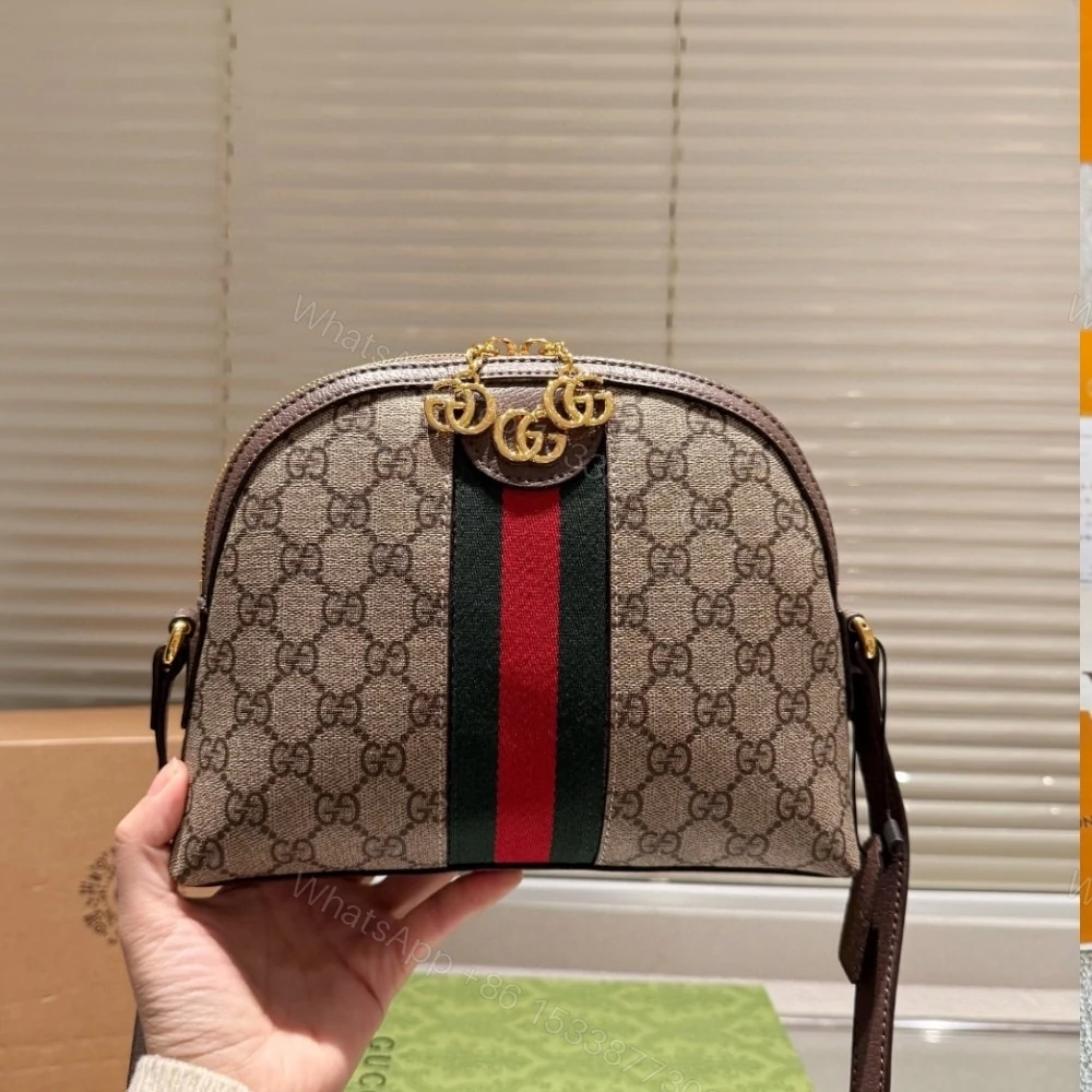 View 2 of Gucci Ophidia Small Shoulder GG Supreme Beige Ebony 23Cm 499621 K05NG 8745