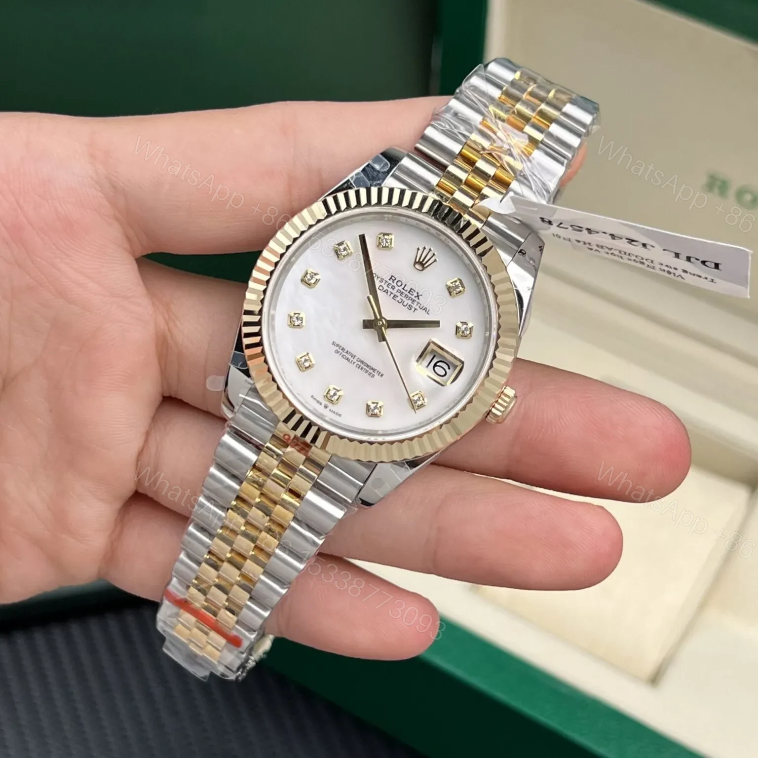 View 3 of Rolex Datejust Mother of Pearl Diamond Dial 126283RBR-0009 36 mm