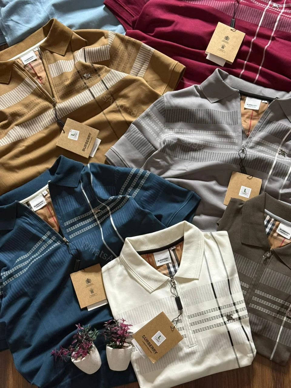 View 5 of FIRST COPY BURBERRY IMPORTED DESIGNER SUMMER COLLAR POLO T-SHIRT