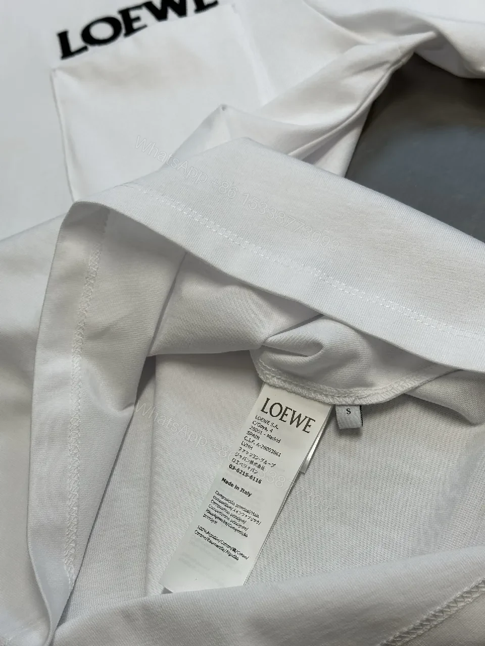 View 5 of White Cotton Tee Dress, Minimalist, LOEWE-inspired Pocket