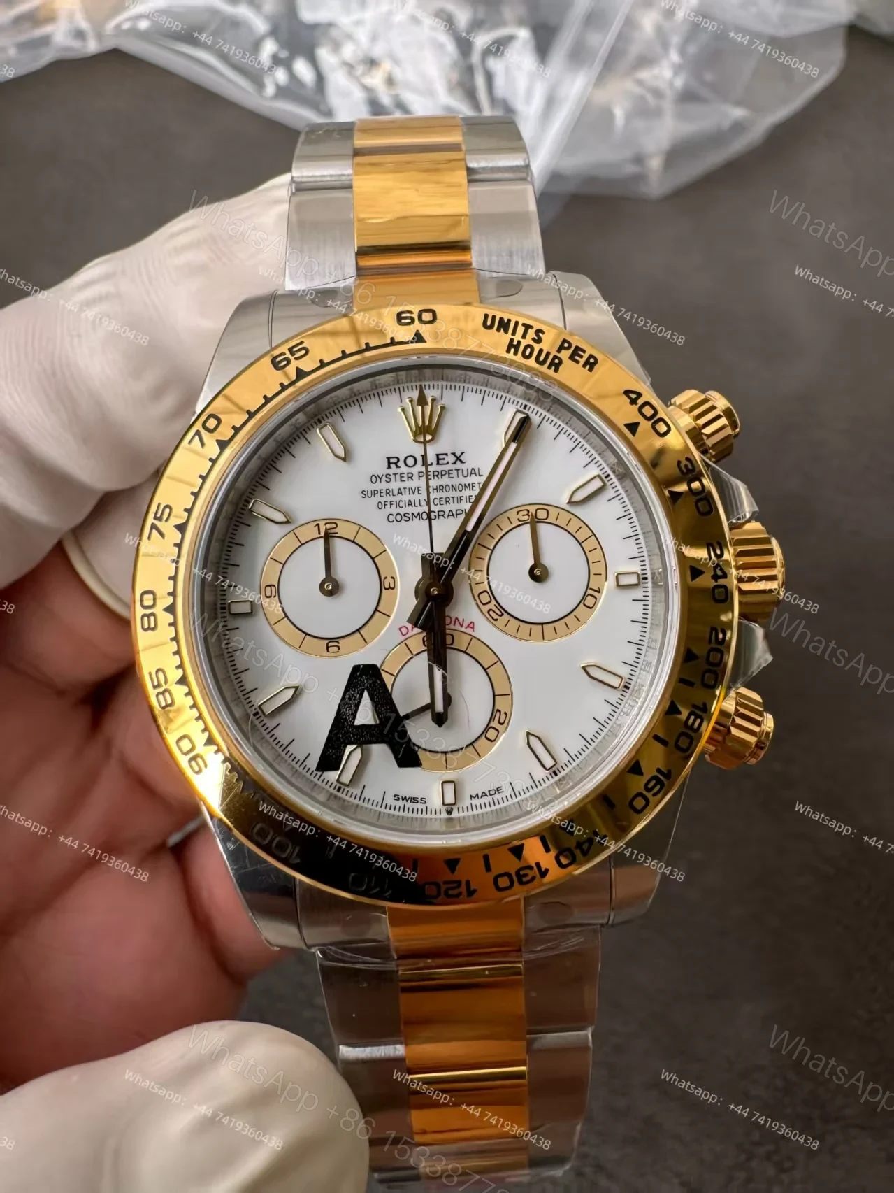 View 7 of Rolex Super Clone Daytona M126503-0001 White Dial Two-Tone 4131 Movement