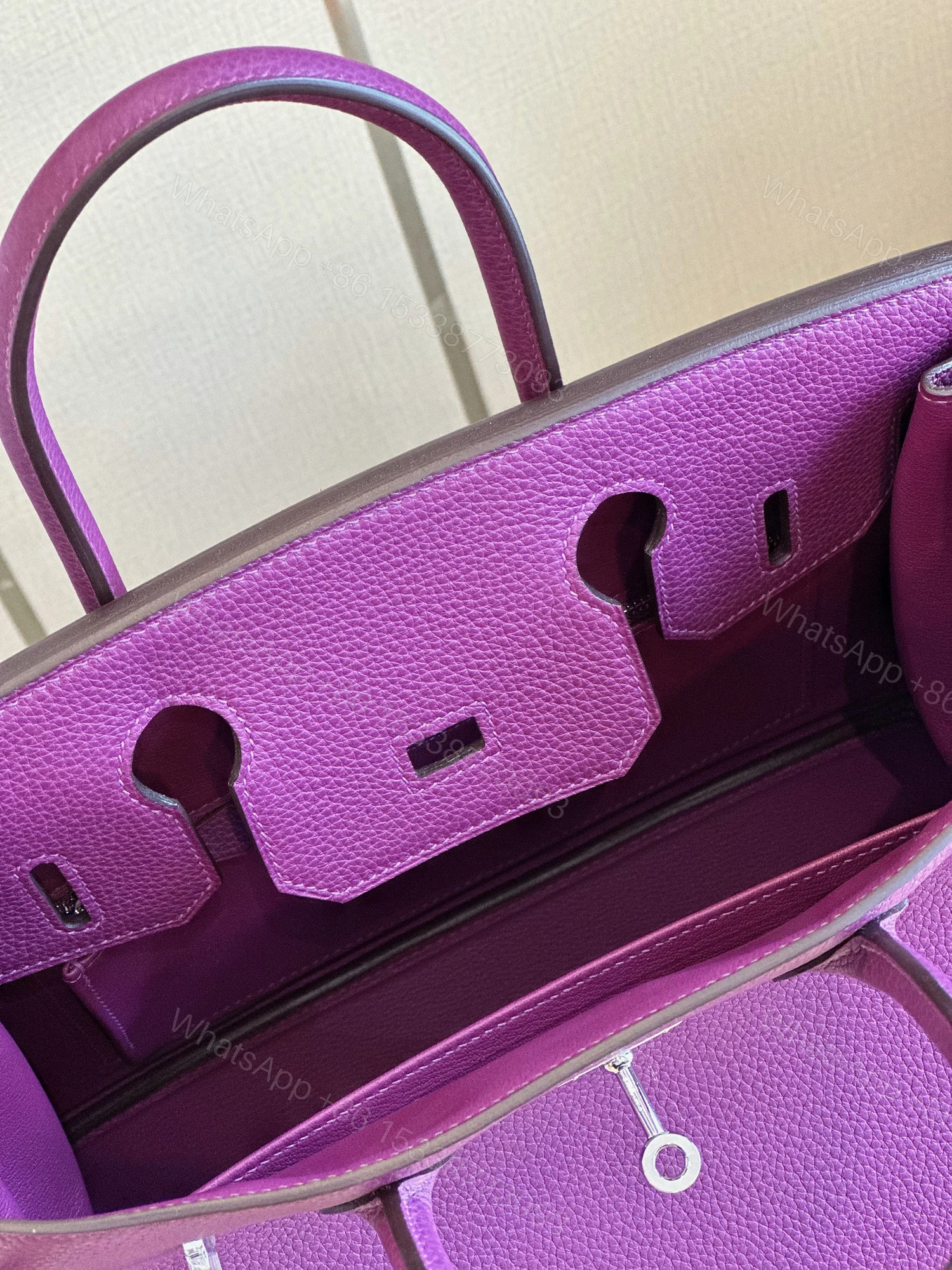 View 2 of Hermes Birkin 30 Purple Palladium Hardware