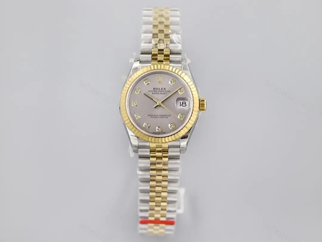 Rolex Datejust 31 Stainless Steel Yellow Gold Fluted Grey Diamond Dial Jubilee 278273-0022 — view 1