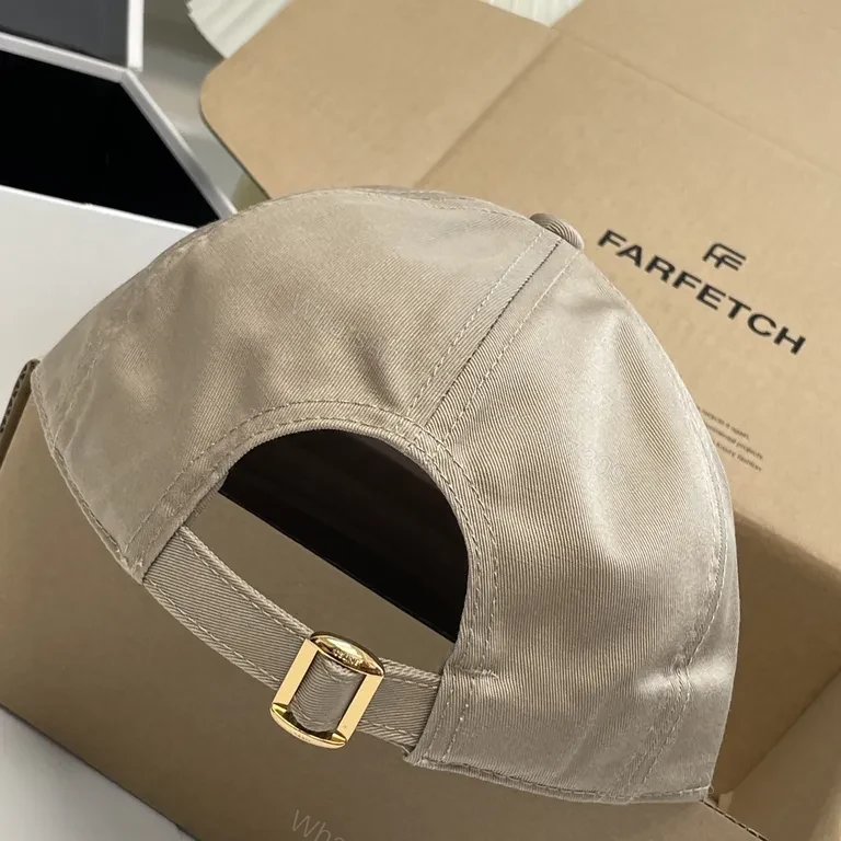 View 7 of Minimalist Luxury Cap - Beige Cotton, Structured, CELINE Embroidery Cap