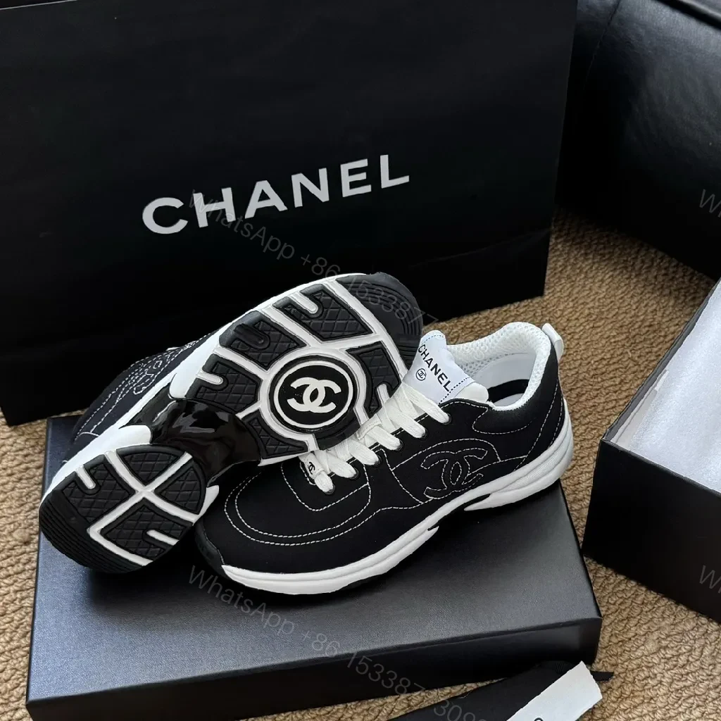 View 6 of Black & White Luxe Sneaker: Couture-Inspired Comfort