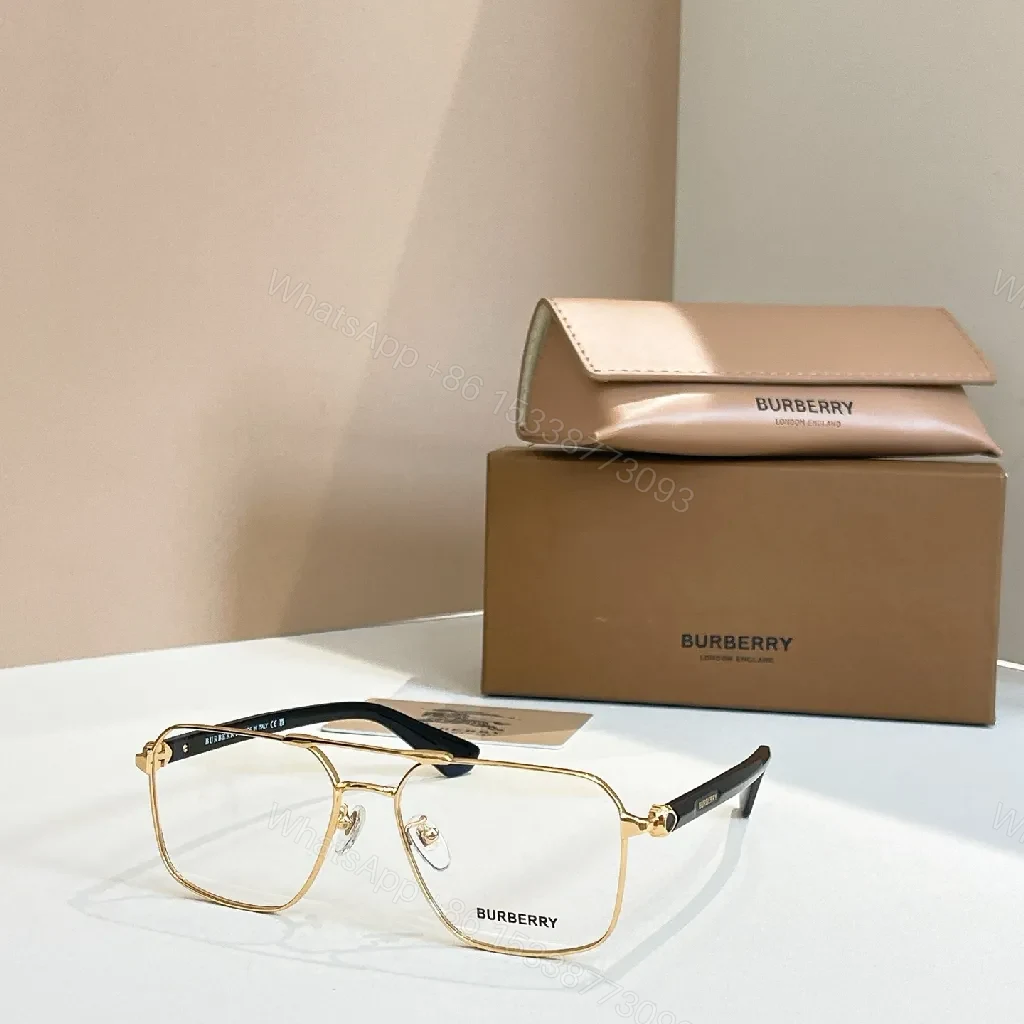 Minimalist Gold-Tone Eyewear: Rectangular Luxury Frames — view 1