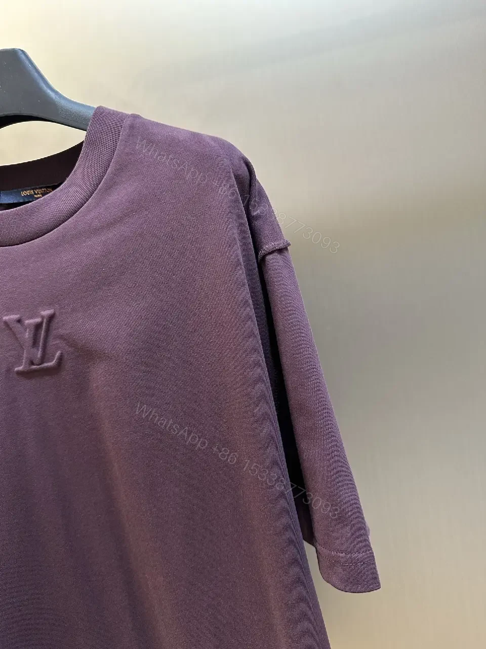 View 4 of Chunky-Cut Cotton Tee: Oversized Luxe Logo Top