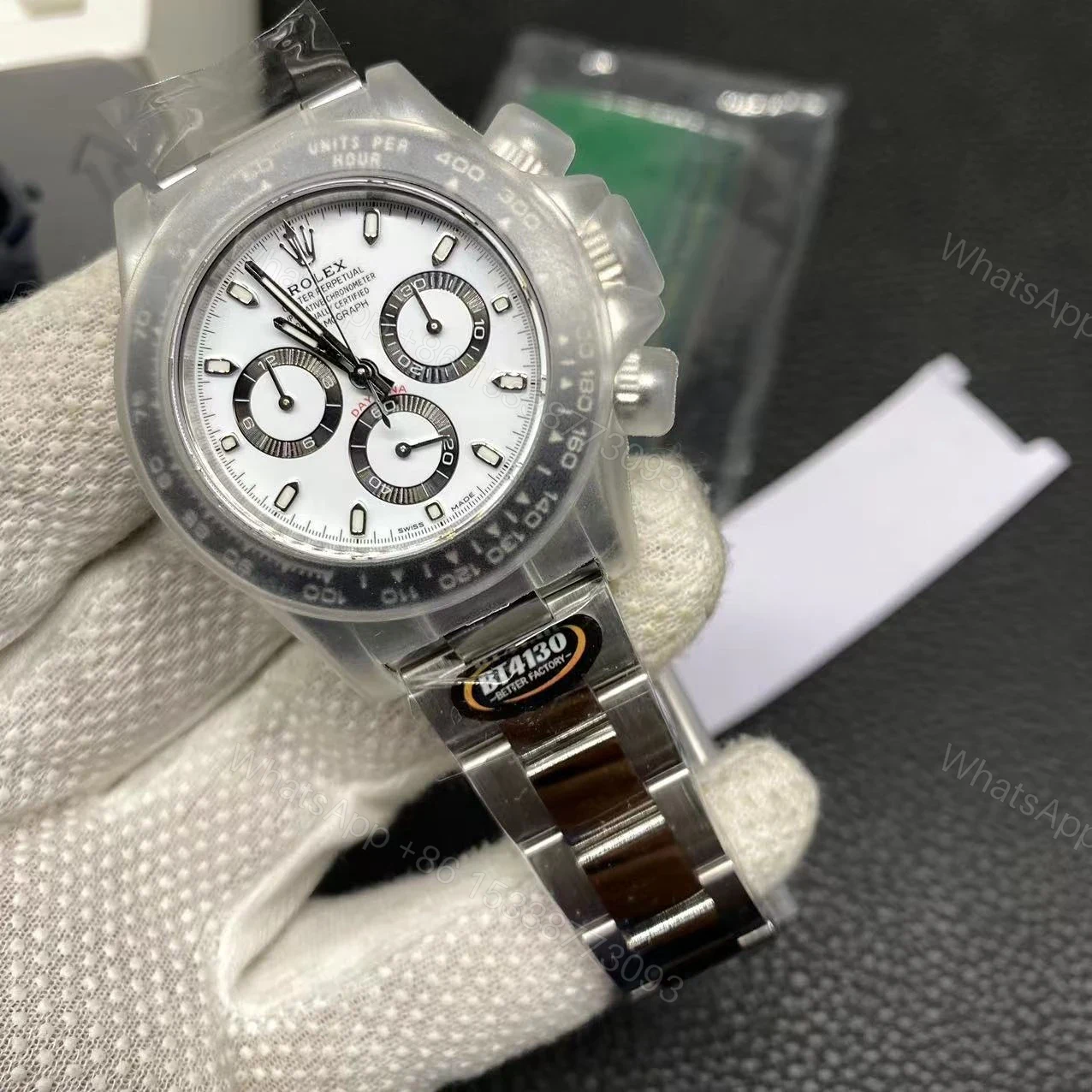 View 2 of Rolex Daytona Panda Replica Copy 116500LN Black Bezel
