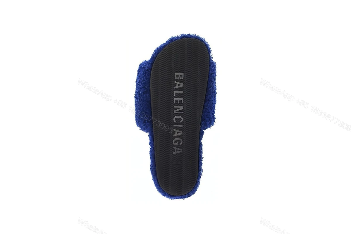 View 4 of Balenciaga Furry Slide Blue 654747W2DO14096