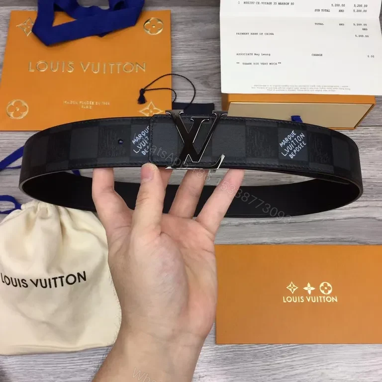 Chic LV-Influenced Calfskin Belt: Premium, All-Season Style — view 1