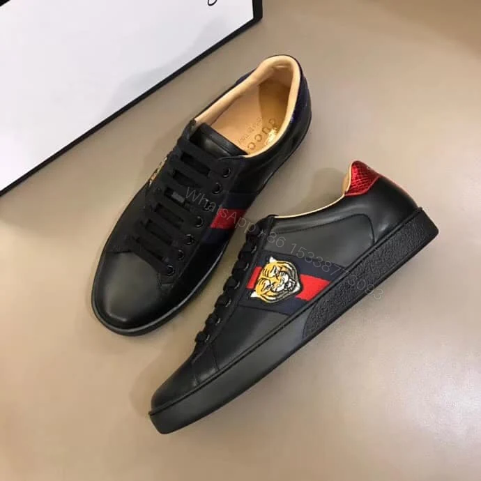 View 6 of GUCCI TIGER ACE EMBROIDERED SNEAKER BLACK – GC49
