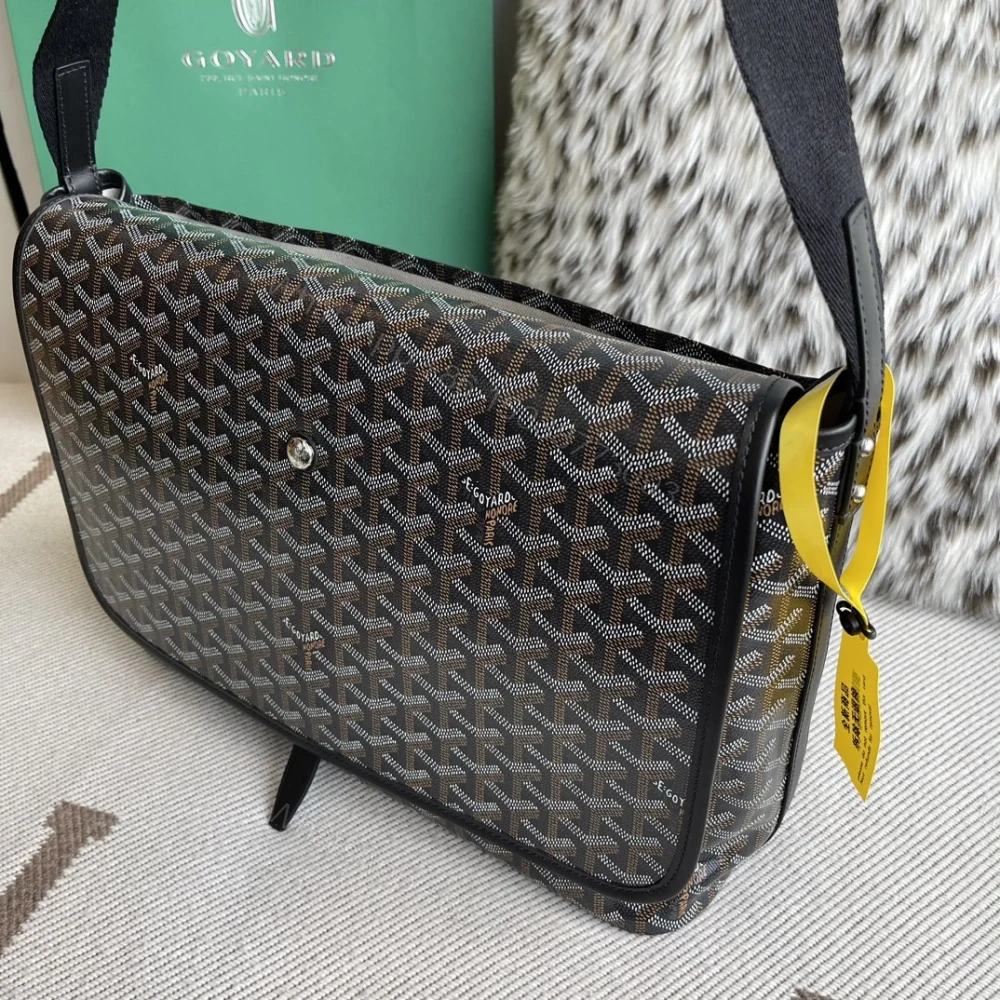 View 5 of 高仿Goyard*Capetien系列CAPETIM郵差包黑色中號免檢版