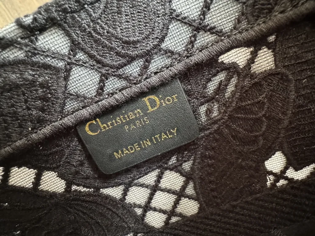 View 5 of Black Lace Dior Paris Tote: Luxe Statement Designer Bag