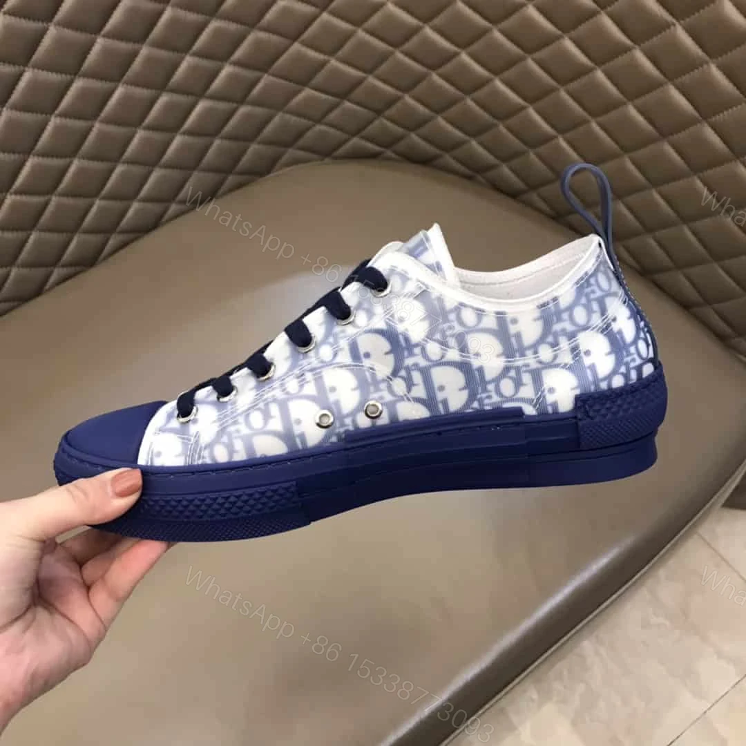 View 8 of DIOR B23 LOW-TOP SNEAKER IN BLUE DIOR OBLIQUE – CD28