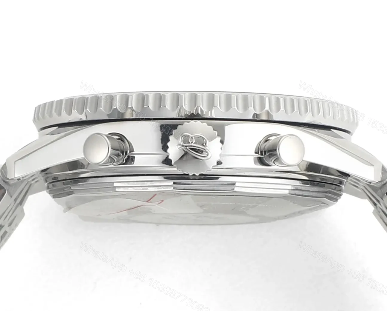 View 7 of GF Factory Breitling Navitimer Silver Dial Stainless Steel Chronograph Watch – 43mm