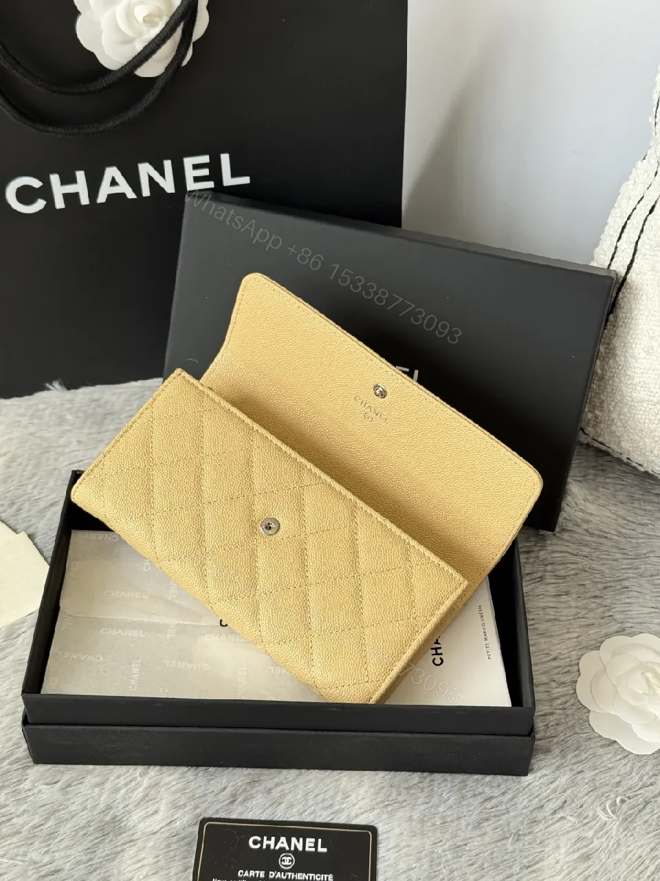 View 11 of Quilted Leather Wallet in Champagne — Chic Luxury, Everyday Utility