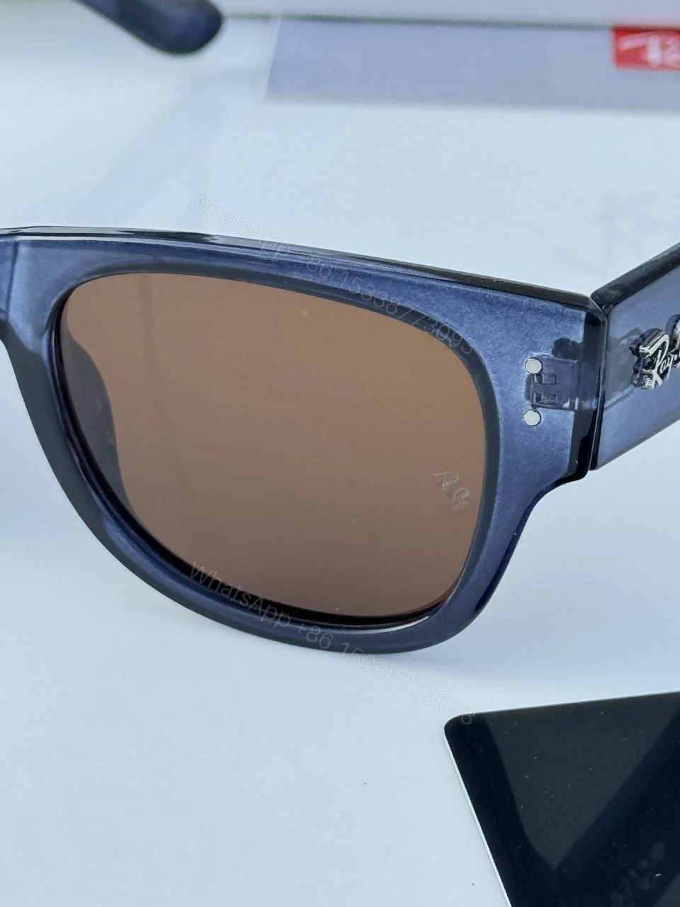 View 5 of First Copy Ray Ban 0840 Blue Brown Premium Designer Sunglasses UV Protection Luxury Eyewear