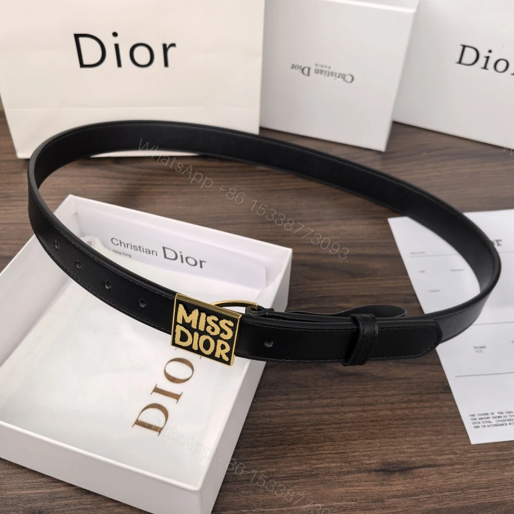 View 2 of DIOR MISS DIOR GRAFFITI BELT BLACK 30MM B0598UMOD M900 95