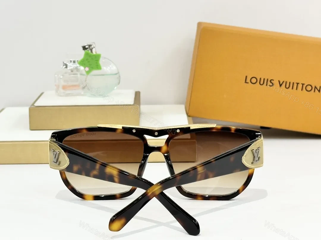 View 8 of Statement Edges: Bold Square Frames with LV Detailing Eyewear