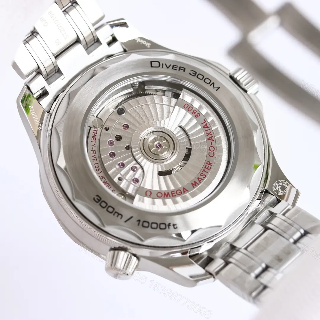 View 8 of Omega Seamaster 300M Replica Watch Blue and Grey Dial Stainless Steel Bracelet 42mm Case