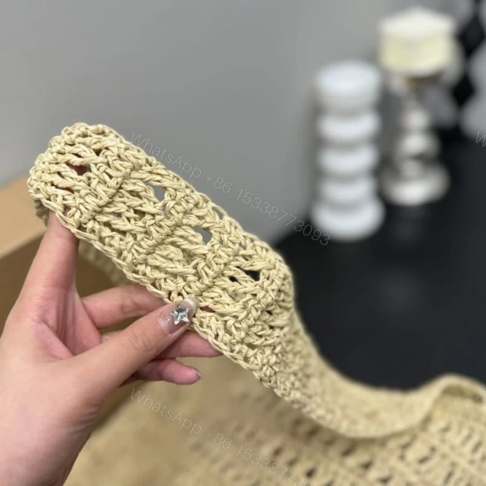 View 7 of Saint Laurent Le 5 À 7 In Raffia Crochet Beige 32Cm 690941GAAAR2080