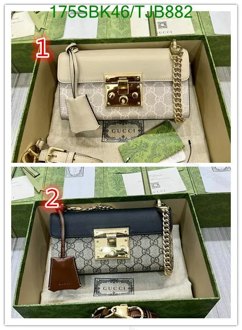 View 2 of Gucci Padlock GG Supreme Canvas Small Shoulder Bag in White – BV517