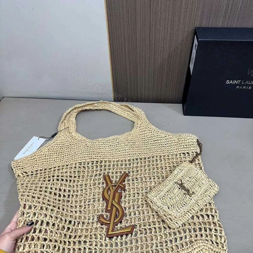 View 3 of Saint Laurent Icare Naturel And Brown Gold 45Cm 772191GAAEK2063