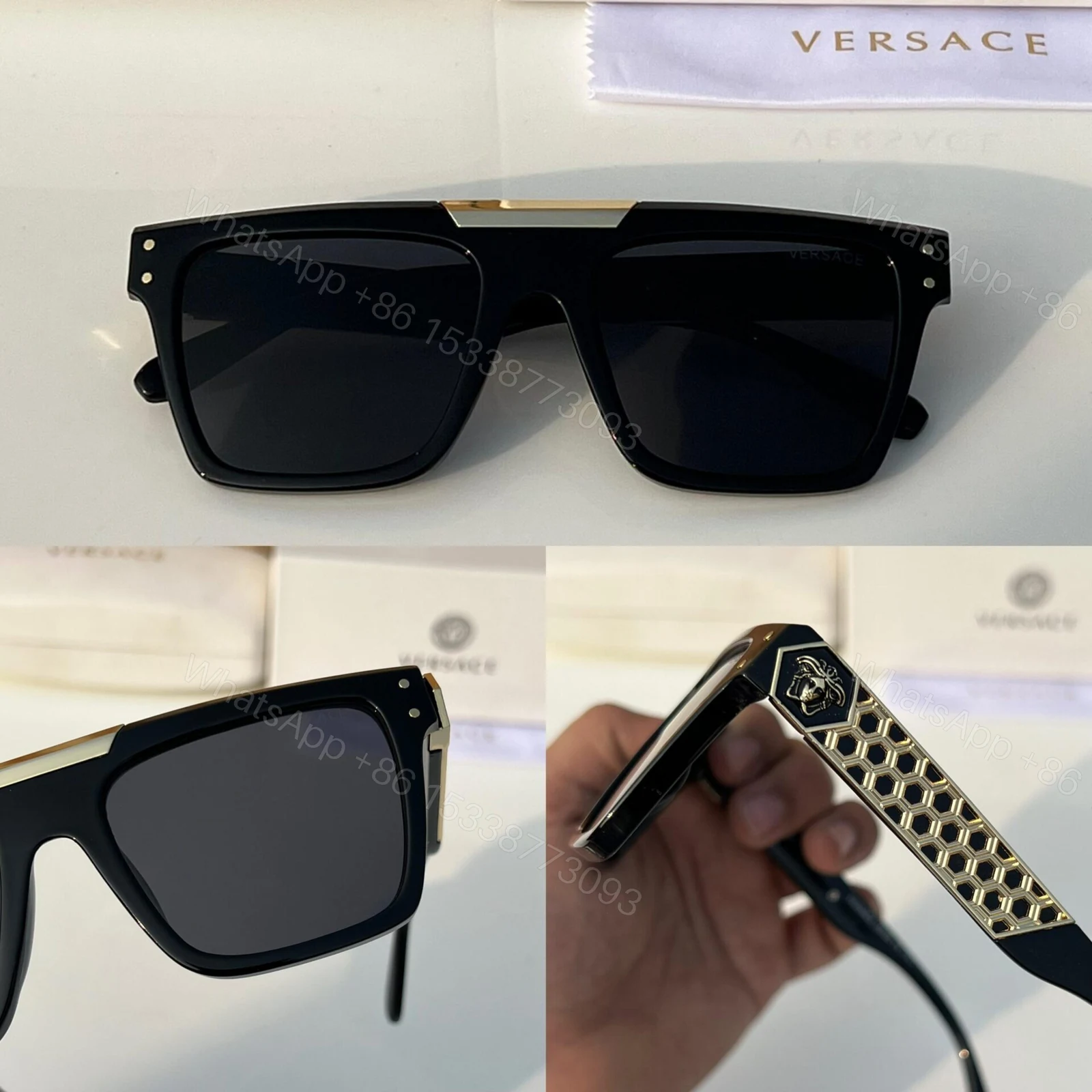 View 6 of Versace Sunglasses Black
