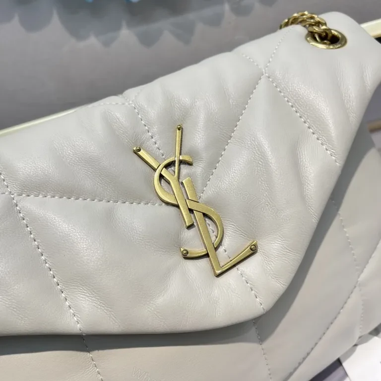 View 9 of Chic Quilted Satchel with Gold-YSL Hardware - Everyday Luxury