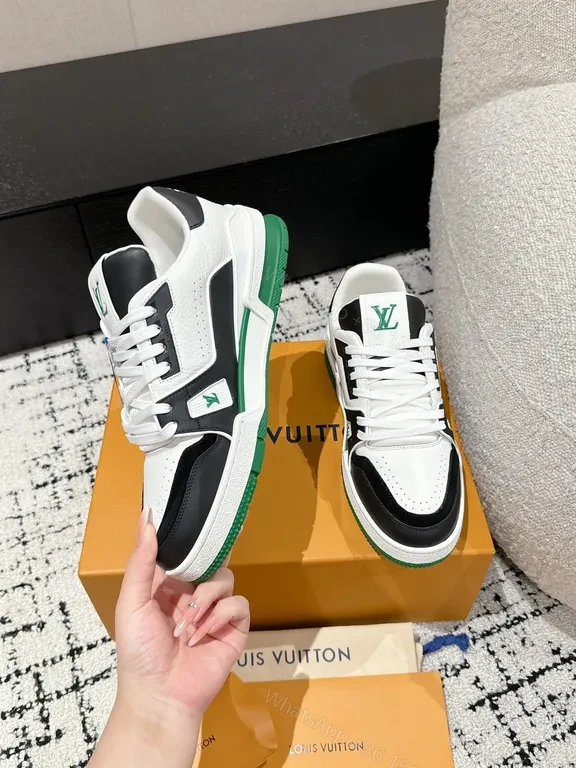 View 4 of LV Luxe High-Top Sneakers: Structured Comfort, Green LV Accents