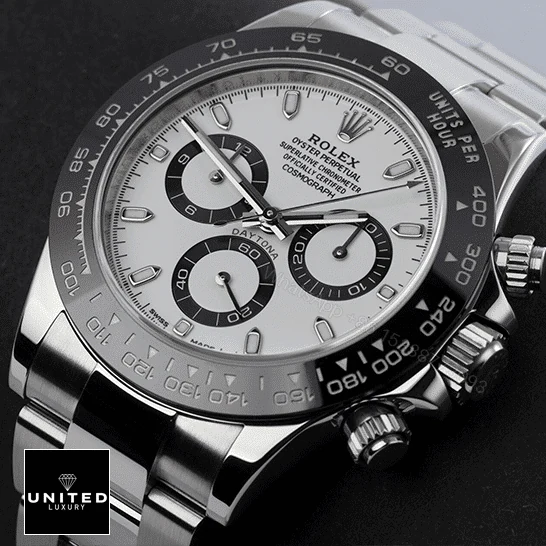 View 6 of Rolex Daytona Ceramic Bezel White Dial 116500ln-0001 Oyster Replica